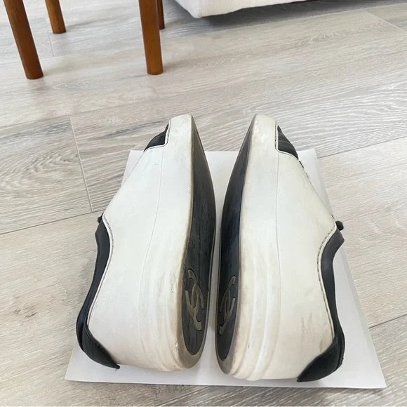 Chanel Black & White Sneakers - Picture 9 of 13